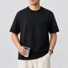 Roupas Masculinas Xintang 2026 Verão Novo Vintage Lavado Desgastado Manga Curta Camiseta Masculina, Top Masculino Fino de Manga Curta