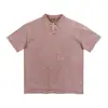 2026 Verano 240g Peso Pesado Lavado Vintage Manga Corta Cuello Solapa POLO Camisa Hombre Estilo Old Money Casual Diario Viaje