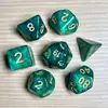 Juego de Dados Poliedros D&D con Patrón de Mármol, Color Mixto Transparente D4D6D8D10D12D20 Caras, Coc, Juego de Mesa, Juego de Siete Piezas