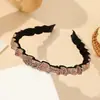 Diadema de Nuevo Estilo Transfronteriza para Mujer, Lujo de Gama Alta, Altura Craneal Alta, Diadema Irregular con Pedrería, Joyería Hecha a Mano DIY para Mujeres
