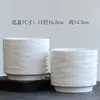 Maceta de Cerámica Minimalista Estilo Nuevo Corrugado Pequeña, Mediana, Grande Estilo Ins con Plato para Uso Doméstico, Adecuada para Suculentas, Phalaenopsis y Orquídeas Colgantes