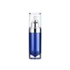 Em Estoque Frasco de Toner Azul Petg com Spray Interno 120ml, Frasco de Essência para Loção 50ml, Frasco Recarregável para Creme para Olhos Petg 50g
