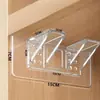 Soporte de soporte triangular, soporte de pared sin perforaciones, soporte de 90 grados, soporte fijo para partición de armario, soporte para estante