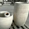 Vasos de Flores de Cimento GFRC Texturizados Feitos à Mão em Vários Estilos, Vasos Redondos e Quadrados para Paisagismo de Vilas e Jardins, Em Estoque