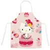 Delantal infantil HelloKitty, diseño de gato rosa, anti-manchas, delantal para adultos, venta directa de fábrica, baberos disponibles para venta al por mayor