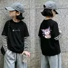 Nueva Camiseta de Manga Larga Rayada para Niñas Primavera y Otoño 2026 Ropa Interior Básica para Niños Top para Niñas Talla Mediana y Grande Top Estampado para Niños