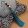 Yixiangfei 10cm borla con borlas y cuentas marcapáginas ropa infantil sombrero colgante manualidades cheongsam adornos para hombros de nube