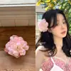 Estilo Vacaciones en la Costa de Principios de Primavera Pinza para el Cabello de Flor de Peonía Súper Hada para Mujer, Pinza Lateral, Pinza Pequeña, Pasador, Accesorio para el Cabello
