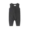 Novedad Otoño e Invierno 2026 Estilo Ins Mono de Punto de Lana Gris Oscuro para Niños y Niñas, Ropa de Bebé Mono
