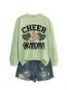 CHEER suéter cómodo holgado talla extra para mujer estampado de leopardo con patrón de corazón comercio exterior transfronterizo Amazon venta al por mayor