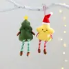 Pendente Boneco Estrela de Cinco Pontas para Árvore de Natal Transfronteiriço Desenho Animado Natalino Acessórios Feitos à Mão Enfeites de Decoração de Festa