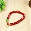 Minério Cru de Cinábrio Areia Dourada Roxa Areia Vermelha Cabacinho da Fortuna Pulseira Novo Estilo Chinês Ano do Zodíaco Pulseira Nova Popular Item de Atacado