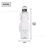 Copo de milk tea comercial 400/550/700ml rede social cartoon plástico garrafa de milk tea copo de bebida em formato de urso violento