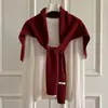 Chal de punto en forma de T 100% Lana para Mujer en Otoño e Invierno Nuevo Color Café Protector de Cuello Cálido Chaleco Bufanda para Mujer