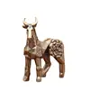Caballo Geométrico Nórdico Artesanía Creativa de Latón Puro Figura de Animal Decoración para Hogar Sala de Estar Oficina Escritorio Regalo