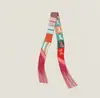 Bufanda con Borla Redonda 130*5 cm, Bufanda de Sarga de Seda Artificial, Cinta para el Cuello de Moda y Versátil, Lazo para Bolso