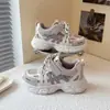Tênis estilo "dad shoes" para crianças de 6 a 12 anos, tênis esportivo respirável de malha para outono, tênis casual para meninos, tênis infantil leve e antiderrapante para meninas