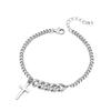 Pulsera de moda personalidad hip hop fría pulsera de moda ins pulsera estilo coreano cadena gruesa borla cruz Navidad