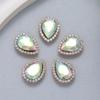 Pingentes de Vidro Multicolorido Transfronteiriço Gota D'água Girassol Pera Costurado à Mão Pedra Strass DIY Acessórios de Cabelo Sapatos Acessórios de Vestuário Diamante Colorido