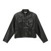 MTLCLOTHES Ropa para Hombre 2024 Otoño Nuevo Producto Nicho Desestructurado Hombro Caído Chaqueta Abrigo Corta de Piel sintética