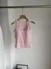 Regata Esportiva Casual Estilo Coreano Nova de Verão com Sutiã Embutido para Mulheres, Color Block, Alças Finas, Pode Ser Usada por Fora, Design nas Costas