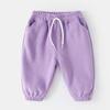 Calça Jingqi para Meninas Primavera e Outono Calça Esportiva para Crianças Pequenas Roupa de Exterior de Bebê para a Primavera Roupa Casual de Primavera para Meninas Calça de Moletom para Bebê