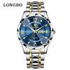 Mercadorias genuínas Longbo Relógio Masculino À Prova D'água Luminoso Duplo Calendário Relógio Masculino Diamante Negócios Quartzo Relógio Masculino Atacado
