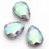 Mais Vendido 10*14 Gota d'Água Base K Branca Costurado à Mão Aplicado à Máquina Pedrarias Irregulares com Garras DIY Acessórios e Materiais para Decoração de Vestido de Casamento