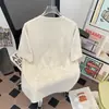 Camiseta de Manga Corta para Jóvenes Hombre Verano 2025 Nueva Fresca Camiseta Pesada Marca de Tendencia Americana Top Bordado de Media Manga
