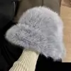 Gorro de Pescador Grueso y Cálido con Forro de Polar, Gorro de Felpa para Otoño e Invierno, Sensación de Alta Gama, Circunferencia de Cabeza Grande, Estilo Mongol