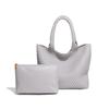 Texted Hand-woven Bag Casual Grande Capacidade Tote Bag Verão Nova Moda Comuting All-match Bolsa de Ombro para Mulheres