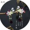 Novo grampo de cabelo Yue Colorido Esmalte Flor Headdress Hanfu Clipe Adereços de Fotografia Joia Antiga Bonita [Mengyao]]