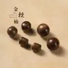 Atacado Material Antigo Seda Dourada Nanmu Contas Individuais Contas Redondas de Madeira/Contas Cilindricas de Corte Reto para Acessórios DIY e Contas Soltas para Fazer Pulseiras