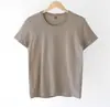 Camisa Cultural de Algodão Penteado 180g, Manga Curta, Gola Redonda, Cor Sólida, Corte Solto Juvenil para Homens e Mulheres, Pode Ser Estampada com Logo, Roupa de Trabalho