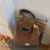 Bolsa de Veludo Cotelê para Mulheres Outono e Inverno 2025 Novo Estilo Coreano Estilo Preguiçoso Grande Capacidade Estudante Aula Trabalho Roupas Bolsa de Ombro Transversal