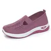 Tenis de punto para mujer, colección primavera/verano, zapatos casuales planos estilo Pekín, tenis de malla transpirable, zapatillas para correr de suela suave para estudiantes, venta al por mayor