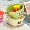Cesta de Lavado de Verduras de Doble Capa Multifuncional para Cocina, Nueva Bandeja para Frutas, Colador de Verduras para Sala de Estar, Cesta de Lavado de Verduras para el Hogar