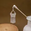 Pasador de Estilo Étnico con Borlas Geométricas Huecas, Pasador de Goteo de Aceite con Forma de Gota de Agua de Moda, Accesorio para el Cabello Hanfu para Mujeres