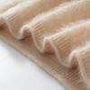 Suéter de punto de cuello redondo 100% cachemir cepillado para mujer, tejido de punto grueso de color sólido holgado de manga larga para otoño e invierno
