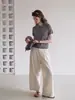 Camiseta de punto de manga corta con cuello polo estilo coreano para mujer, talla petite de verano, hombro normal, abotonada, top corto, camiseta básica rejuvenecedora