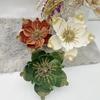 Decoraciones Navideñas Flores Artificiales Flores Navideñas Tela de Alta Gama Polvo Adhesivo Lentejuelas Flores de Magnolia Artificiales Flores Decorativas Navideñas