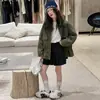 Chaqueta de Trabajo de Otoño para Niñas 2026 Nueva Moda Elegante para Niñas Mayores, Gabardina Infantil de Primavera y Otoño
