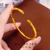 Nuevo Pulsera Abierta Estilo Chino Chapada en Cobre Dorado con Raíz de Loto para Mujer, Lujo Ligero, Moda Personalizada, Símbolo de Crecimiento Continuo, Alta Retención de Color
