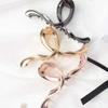 Estilo K de Nuevo Producto Patrón de Cuero Cruzado Aleación Brillante Pinza para el Pelo Peinado Trasero Tendencia Femenina Moda Elegante Nicho para Mujeres