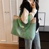 2023 Nueva Moda Bolsa de Lona de Contraste Simple para Mujer de Gran Capacidad Casual Bolso de Hombro Combinable Bolso de Mujer de Moda