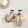 Ins Fofo Urso Bege Cabeça Estrela Pingente Cordão para Celular Pingente de Chaveiro de Carro Corrente para Pendurar Capa de Celular Universal D