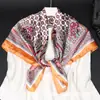 Pañuelo cuadrado de satén de 90 cm, bufanda cuadrada de seda con estampado paisley de estilo nuevo para mujer, bufanda decorativa de moda para el cuello y pañuelo para la cabeza