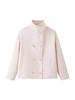 Popular Zr Ropa de Mujer Transfronteriza Aliexpress Exportación Ropa de Mujer al por Mayor Otoño Cuello Alto Doble Botonadura Chaqueta Corta de Lana