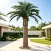 Coqueiro artificial, tamanhos grande e pequeno, árvore artificial de fibra de vidro para uso interno e externo, palmeira de floresta tropical