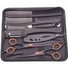 Tijeras de peluquería de tornillo de 6 pulgadas de alto, tijeras planas, tijeras de entresacar, alta calidad, negro, naranja, delgadas, herramientas de peluquería domésticas, corte de cabello